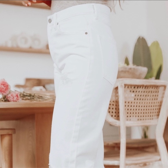 Kancan Ultra High Waist Y2K 90s Light Washed Distressed Wide Leg - Picture 5 of 7